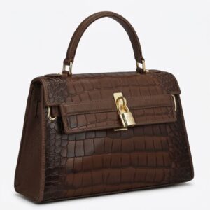 Da Milano Leather Structured Satchel